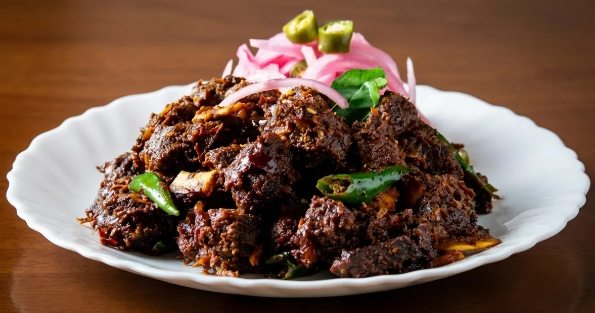 Malabar Beef Roast at Malabar Kitchen, Kerala restaurant in Peterborough, ON